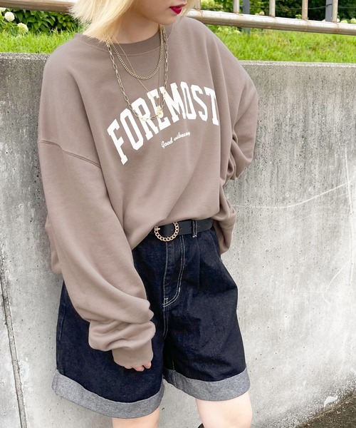 apres jour（アプレジュール）の「ロゴスウェット【ZOZOTOWN限定アイテム】【７PO】（スウェット・レディース・オートミール/モカ/ダークグリーン/ダークブルー/アイボリー・X-LARGE/フリー）」の2枚目の写真