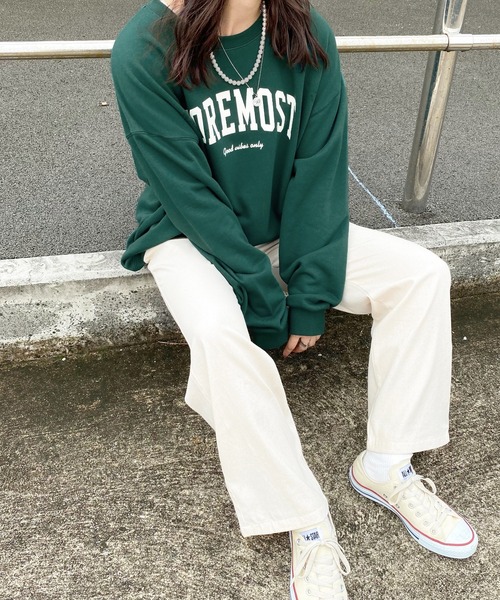 apres jour（アプレジュール）の「ロゴスウェット【ZOZOTOWN限定アイテム】【７PO】（スウェット・レディース・オートミール/モカ/ダークグリーン/ダークブルー/アイボリー・X-LARGE/フリー）」の4枚目の写真