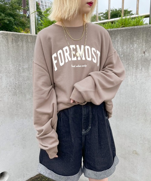 apres jour（アプレジュール）の「ロゴスウェット【ZOZOTOWN限定アイテム】【７PO】（スウェット・レディース・オートミール/モカ/ダークグリーン/ダークブルー/アイボリー・X-LARGE/フリー）」の6枚目の写真