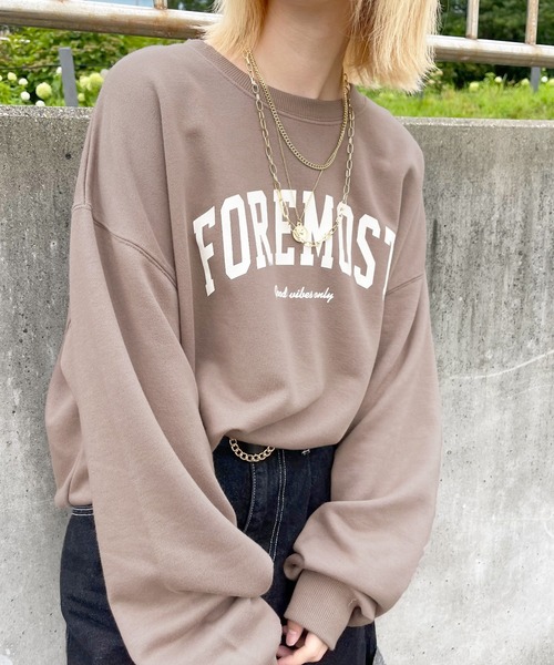 apres jour（アプレジュール）の「ロゴスウェット【ZOZOTOWN限定アイテム】【７PO】（スウェット・レディース・オートミール/モカ/ダークグリーン/ダークブルー/アイボリー・X-LARGE/フリー）」の7枚目の写真