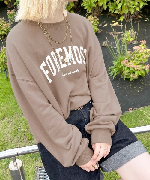 apres jour（アプレジュール）の「ロゴスウェット【ZOZOTOWN限定アイテム】【７PO】（スウェット・レディース・オートミール/モカ/ダークグリーン/ダークブルー/アイボリー・X-LARGE/フリー）」の10枚目の写真