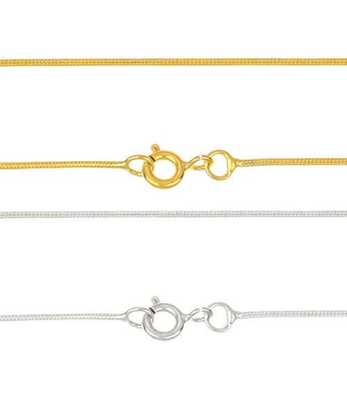 blackdia by 7JEWELRY(ブラックダイヤバイセブンジュエリー)の「blackdia by 7JEWELRY スネークチェーン幅1mm(ネックレス・メンズ・シルバー/ゴールド・40cm/50cm/60cm)」の10枚目の写真
