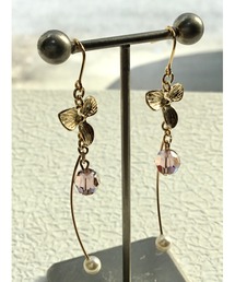【Le soleil】華奢なフラワーピアス(MA)