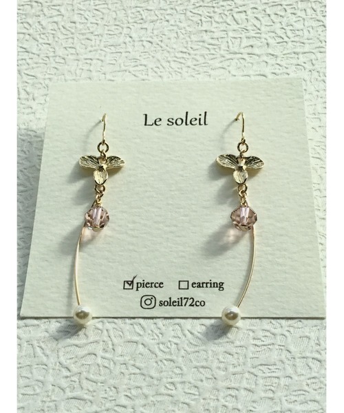 tone(トーン)の「【Le soleil】華奢なフラワーピアス(MA)(ピアス(両耳用)・レディース・その他・FREE)」の4枚目の写真