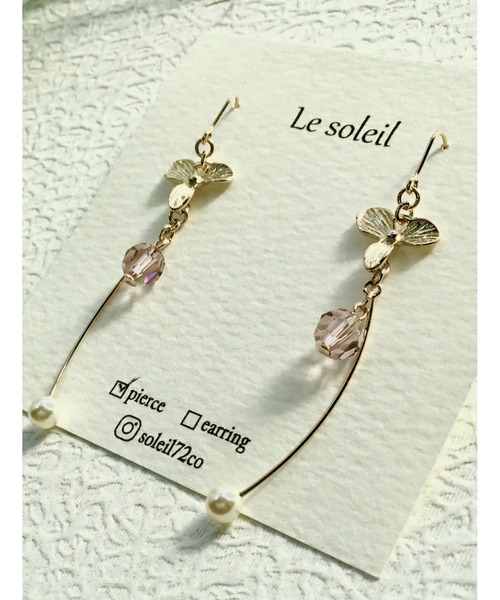 tone(トーン)の「【Le soleil】華奢なフラワーピアス(MA)(ピアス(両耳用)・レディース・その他・FREE)」の5枚目の写真