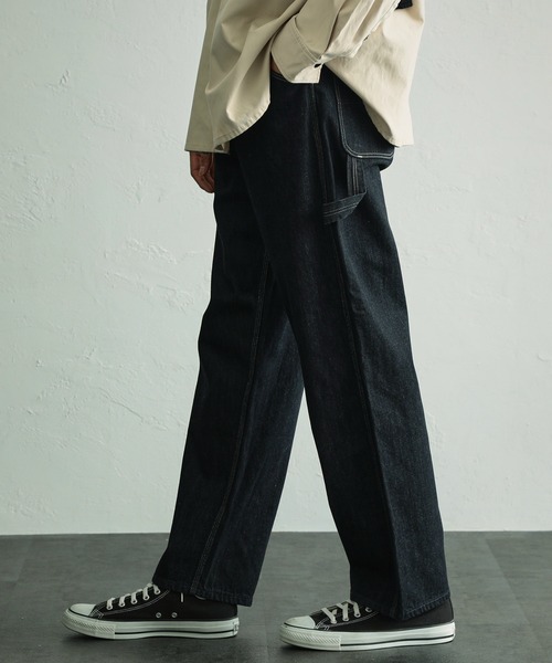 Wrangler（ラングラー）の「Wrangler/ラングラー ペインターパンツ（デニムパンツ・メンズ・ブラック/ブラウン/インディゴブルー/ライトインディゴブルー/ストライプ/ワンウォッシュ/キナリ・SMALL/MEDIUM/LARGE/X-LARGE）」の6枚目の写真