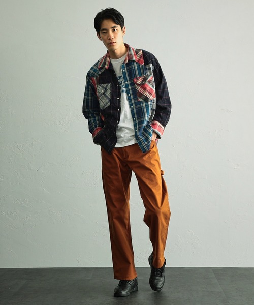 Wrangler（ラングラー）の「Wrangler/ラングラー ペインターパンツ（デニムパンツ・メンズ・ブラック/ブラウン/インディゴブルー/ライトインディゴブルー/ストライプ/ワンウォッシュ/キナリ・SMALL/MEDIUM/LARGE/X-LARGE）」の8枚目の写真