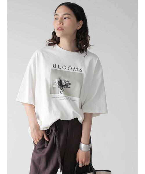 AMERICAN HOLIC（アメリカンホリック）の「転写フォト５分袖クルーネックBIGカットチュニック（Tシャツ/カットソー・レディース・オフホワイト/ホワイト・M/L）」の20枚目の写真