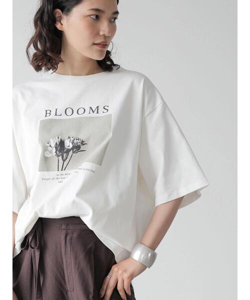 AMERICAN HOLIC（アメリカンホリック）の「転写フォト５分袖クルーネックBIGカットチュニック（Tシャツ/カットソー・レディース・オフホワイト/ホワイト・M/L）」の19枚目の写真