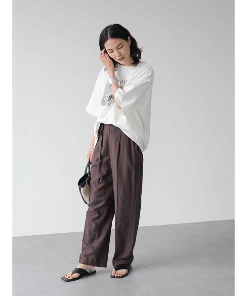 AMERICAN HOLIC（アメリカンホリック）の「転写フォト５分袖クルーネックBIGカットチュニック（Tシャツ/カットソー・レディース・オフホワイト/ホワイト・M/L）」の18枚目の写真