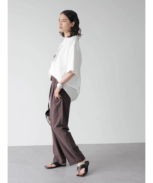 AMERICAN HOLIC（アメリカンホリック）の「転写フォト５分袖クルーネックBIGカットチュニック（Tシャツ/カットソー・レディース・オフホワイト/ホワイト・M/L）」の17枚目の写真