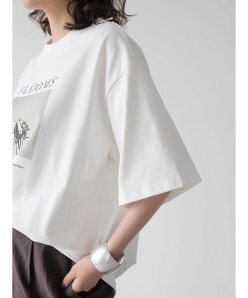 AMERICAN HOLIC（アメリカンホリック）の「転写フォト５分袖クルーネックBIGカットチュニック（Tシャツ/カットソー・レディース・オフホワイト/ホワイト・M/L）」の15枚目の写真