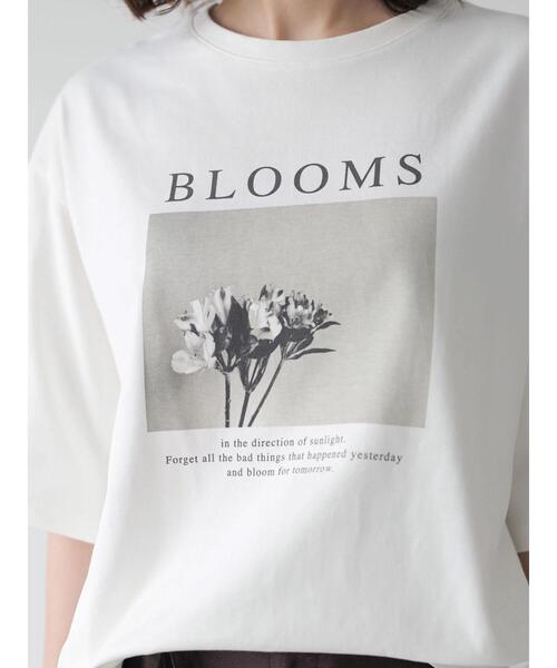 AMERICAN HOLIC（アメリカンホリック）の「転写フォト５分袖クルーネックBIGカットチュニック（Tシャツ/カットソー・レディース・オフホワイト/ホワイト・M/L）」の13枚目の写真