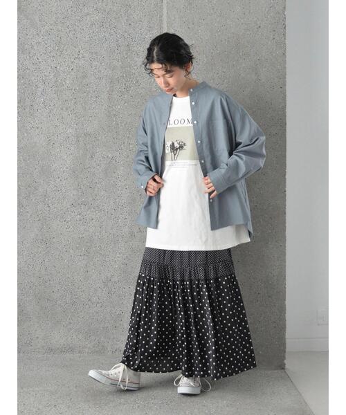 AMERICAN HOLIC（アメリカンホリック）の「転写フォト５分袖クルーネックBIGカットチュニック（Tシャツ/カットソー・レディース・オフホワイト/ホワイト・M/L）」の8枚目の写真