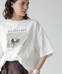AMERICAN HOLIC | 転写フォト５分袖クルーネックBIGカットチュニック(Tシャツ/カットソー)