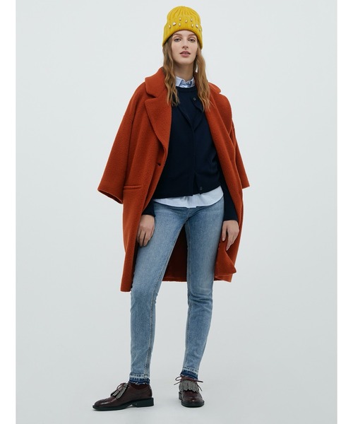 MAX&Co.（マックス アンド コー）の「MAX＆Co. [コンプリーチェ] プラッシュ ジャージー コート（その他アウター・レディース・オレンジ/ネイビー・SMALL/MEDIUM/X-SMALL/LARGE）」の7枚目の写真