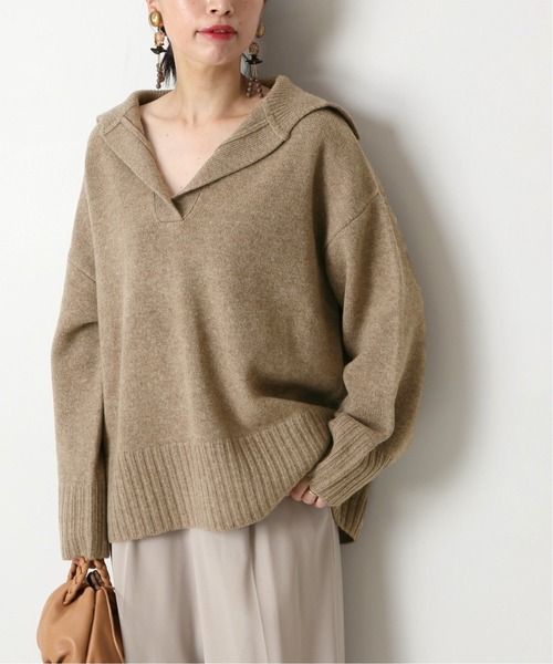 journal standard L'essage（ジャーナルスタンダードレサージュ）の「GOSPEL スキッパープルオーバー◆（ニット/セーター・レディース・グレー/ベージュ/グリーン・FREE）」の22枚目の写真