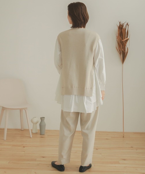 SENSE OF PLACE by URBAN RESEARCH（センスオブプレイスバイアーバンリサーチ）の「ハイウエストタックトラウザー（その他パンツ・レディース・アイボリー/ブラック/モカ・ONE）」の14枚目の写真