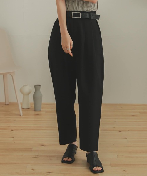 SENSE OF PLACE by URBAN RESEARCH（センスオブプレイスバイアーバンリサーチ）の「ハイウエストタックトラウザー（その他パンツ・レディース・アイボリー/ブラック/モカ・ONE）」の15枚目の写真