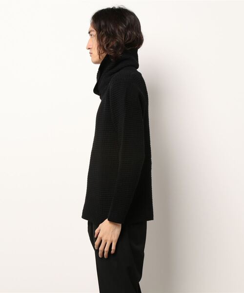 HIDEAWAYS NICOLE(ハイダウェイニコル)の「アフガンネックプルオーバー(ニット/セーター・メンズ・ブラック×グレー/ホワイト×ブラック/ブラック×ホワイト/ブラック×ブラック/レッド系・MEDIUM/LARGE)」の6枚目の写真