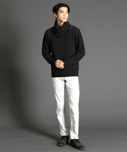 HIDEAWAYS NICOLE(ハイダウェイニコル)の「アフガンネックプルオーバー(ニット/セーター・メンズ・ブラック×グレー/ホワイト×ブラック/ブラック×ホワイト/ブラック×ブラック/レッド系・MEDIUM/LARGE)」の17枚目の写真