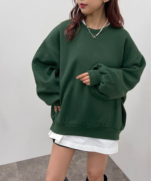apres jour mignon(アプレジュールミニョン)の「BIGカラースウェット【ZOZOTOWN限定アイテム】(スウェット・レディース・マスタード/ブラック/ナチュラル/グリーン/オレンジ・X-LARGE/フリー)」の3枚目の写真