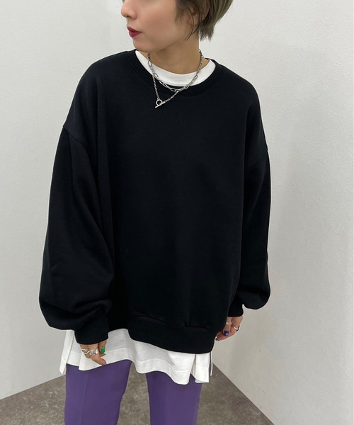 apres jour mignon(アプレジュールミニョン)の「BIGカラースウェット【ZOZOTOWN限定アイテム】(スウェット・レディース・マスタード/ブラック/ナチュラル/グリーン/オレンジ・X-LARGE/フリー)」の1枚目の写真