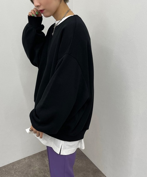 apres jour mignon(アプレジュールミニョン)の「BIGカラースウェット【ZOZOTOWN限定アイテム】(スウェット・レディース・マスタード/ブラック/ナチュラル/グリーン/オレンジ・X-LARGE/フリー)」の7枚目の写真
