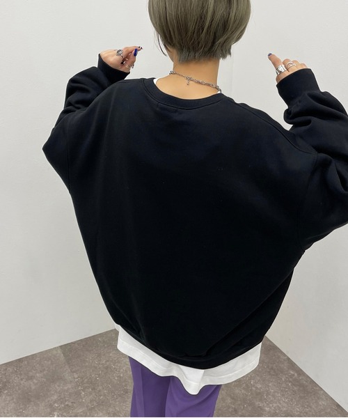 apres jour mignon(アプレジュールミニョン)の「BIGカラースウェット【ZOZOTOWN限定アイテム】(スウェット・レディース・マスタード/ブラック/ナチュラル/グリーン/オレンジ・X-LARGE/フリー)」の8枚目の写真