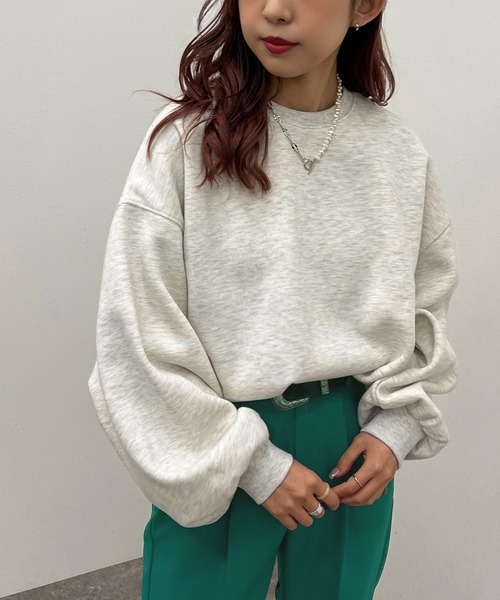 apres jour mignon(アプレジュールミニョン)の「BIGカラースウェット【ZOZOTOWN限定アイテム】(スウェット・レディース・マスタード/ブラック/ナチュラル/グリーン/オレンジ・X-LARGE/フリー)」の11枚目の写真