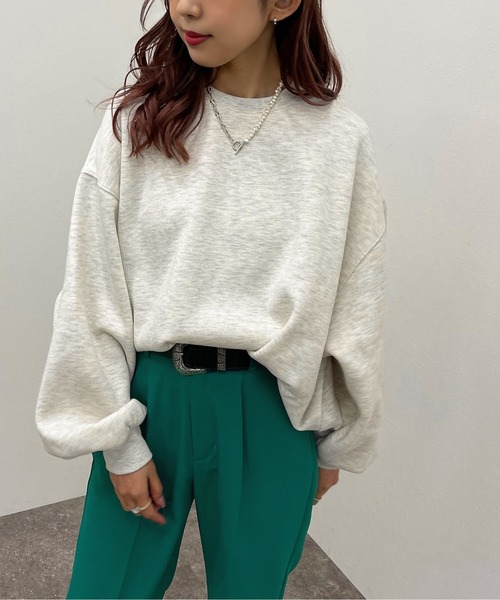 apres jour mignon(アプレジュールミニョン)の「BIGカラースウェット【ZOZOTOWN限定アイテム】(スウェット・レディース・マスタード/ブラック/ナチュラル/グリーン/オレンジ・X-LARGE/フリー)」の12枚目の写真