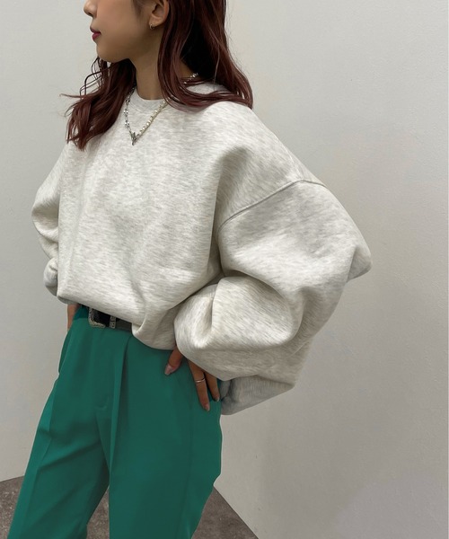 apres jour mignon(アプレジュールミニョン)の「BIGカラースウェット【ZOZOTOWN限定アイテム】(スウェット・レディース・マスタード/ブラック/ナチュラル/グリーン/オレンジ・X-LARGE/フリー)」の13枚目の写真
