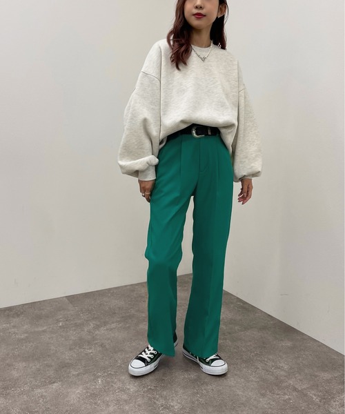 apres jour mignon(アプレジュールミニョン)の「BIGカラースウェット【ZOZOTOWN限定アイテム】(スウェット・レディース・マスタード/ブラック/ナチュラル/グリーン/オレンジ・X-LARGE/フリー)」の15枚目の写真
