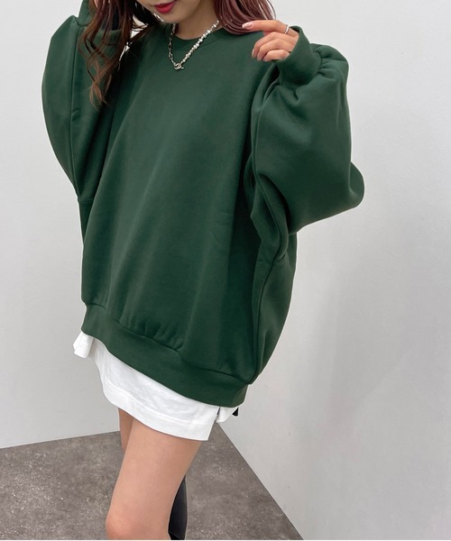 apres jour mignon(アプレジュールミニョン)の「BIGカラースウェット【ZOZOTOWN限定アイテム】(スウェット・レディース・マスタード/ブラック/ナチュラル/グリーン/オレンジ・X-LARGE/フリー)」の18枚目の写真