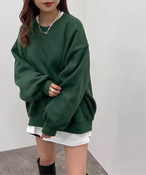 apres jour mignon(アプレジュールミニョン)の「BIGカラースウェット【ZOZOTOWN限定アイテム】(スウェット・レディース・マスタード/ブラック/ナチュラル/グリーン/オレンジ・X-LARGE/フリー)」の19枚目の写真