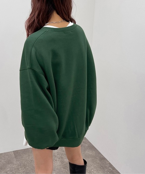 apres jour mignon(アプレジュールミニョン)の「BIGカラースウェット【ZOZOTOWN限定アイテム】(スウェット・レディース・マスタード/ブラック/ナチュラル/グリーン/オレンジ・X-LARGE/フリー)」の20枚目の写真