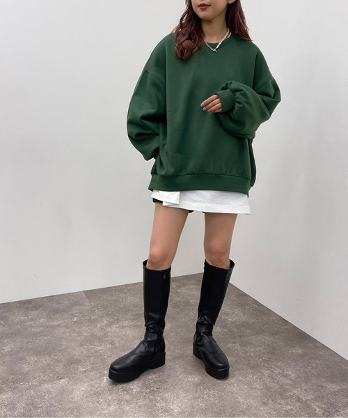 apres jour mignon(アプレジュールミニョン)の「BIGカラースウェット【ZOZOTOWN限定アイテム】(スウェット・レディース・マスタード/ブラック/ナチュラル/グリーン/オレンジ・X-LARGE/フリー)」の21枚目の写真