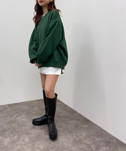 apres jour mignon(アプレジュールミニョン)の「BIGカラースウェット【ZOZOTOWN限定アイテム】(スウェット・レディース・マスタード/ブラック/ナチュラル/グリーン/オレンジ・X-LARGE/フリー)」の22枚目の写真