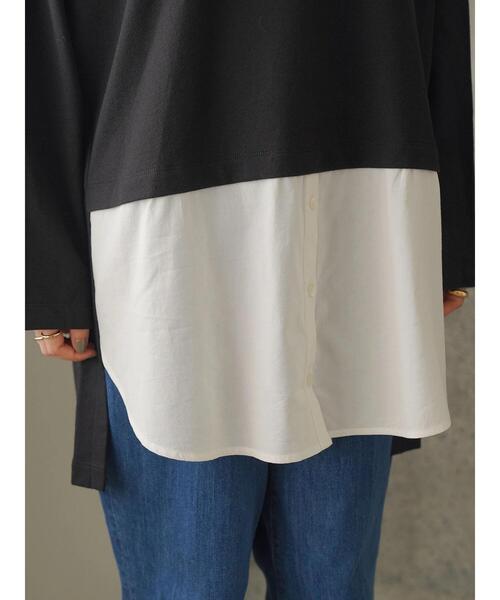 AMERICAN HOLIC(アメリカンホリック)の「シャツテールミニ裏毛チュニック(Tシャツ/カットソー・レディース・ブラック/カーキ・M/L)」の19枚目の写真