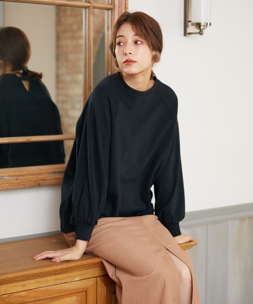 Rewde(ルゥデ)の「バックコンシャスプルオーバー(1R15-09191)(Tシャツ/カットソー・レディース・スモークピンク/ブラウン/ホワイト/ブラック・M)」の11枚目の写真