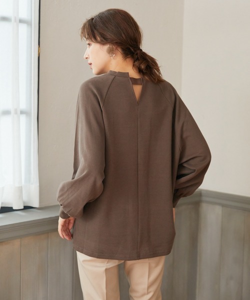 Rewde(ルゥデ)の「バックコンシャスプルオーバー(1R15-09191)(Tシャツ/カットソー・レディース・スモークピンク/ブラウン/ホワイト/ブラック・M)」の13枚目の写真