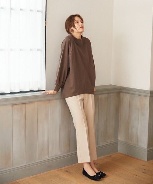 Rewde(ルゥデ)の「バックコンシャスプルオーバー(1R15-09191)(Tシャツ/カットソー・レディース・スモークピンク/ブラウン/ホワイト/ブラック・M)」の14枚目の写真