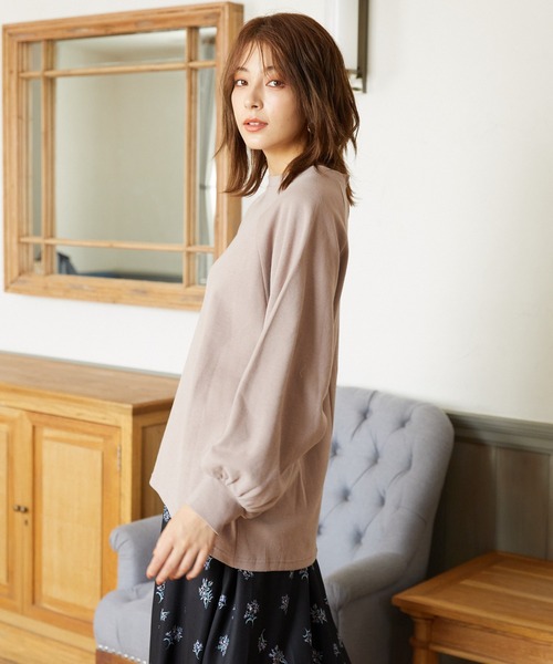 Rewde(ルゥデ)の「バックコンシャスプルオーバー(1R15-09191)(Tシャツ/カットソー・レディース・スモークピンク/ブラウン/ホワイト/ブラック・M)」の18枚目の写真