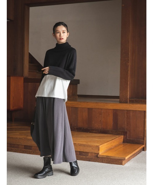 fifth（フィフス）の「【スタイリストプロデュース】トラックソールショートブーツ（ブーツ・レディース・ブラック/ダークブラウン・22.5cm/23.5cm/24.5cm/23.0cm/24.0cm/25.0cm）」の5枚目の写真