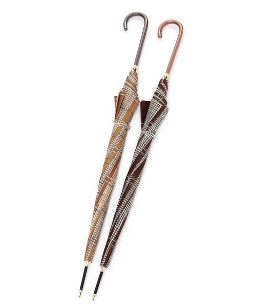 GLOBAL WORK（グローバルワーク）の「ツートンチェックナガカサ/257671（長傘・レディース・ライトベージュ/ブラウン・FREE）」の3枚目の写真