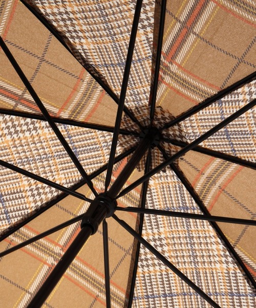 GLOBAL WORK（グローバルワーク）の「ツートンチェックナガカサ/257671（長傘・レディース・ライトベージュ/ブラウン・FREE）」の15枚目の写真