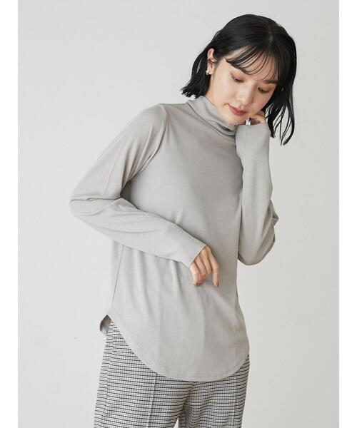 Green　Parks（グリーンパークス）の「シアータートルインナー（Tシャツ/カットソー・レディース・ライトグレー/イエロー/グリーン/ダークグレー・FREE）」の6枚目の写真