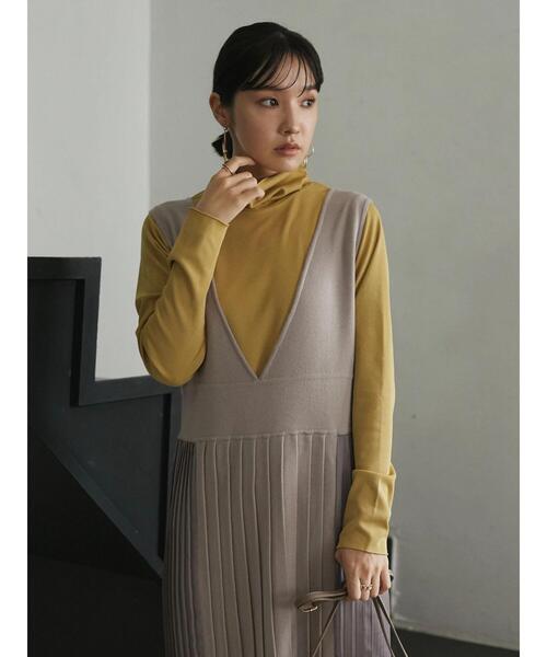 Green　Parks（グリーンパークス）の「シアータートルインナー（Tシャツ/カットソー・レディース・ライトグレー/イエロー/グリーン/ダークグレー・FREE）」の8枚目の写真