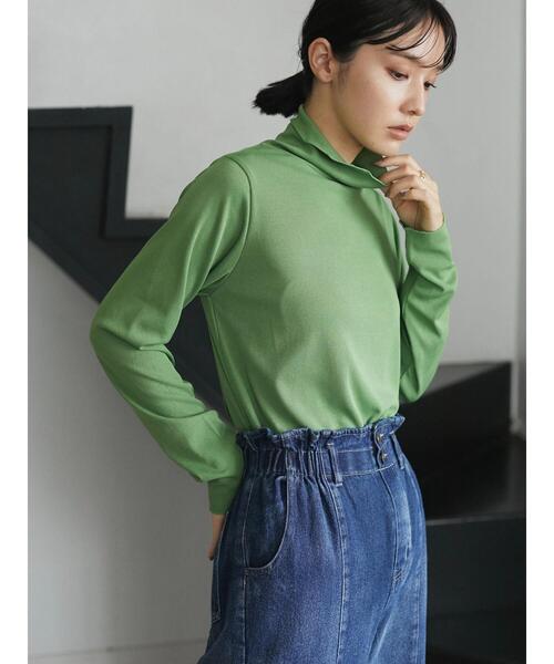 Green　Parks（グリーンパークス）の「シアータートルインナー（Tシャツ/カットソー・レディース・ライトグレー/イエロー/グリーン/ダークグレー・FREE）」の10枚目の写真