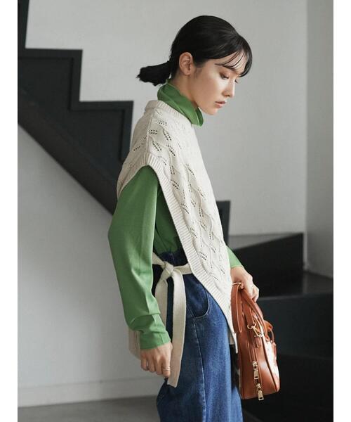 Green　Parks（グリーンパークス）の「シアータートルインナー（Tシャツ/カットソー・レディース・ライトグレー/イエロー/グリーン/ダークグレー・FREE）」の12枚目の写真